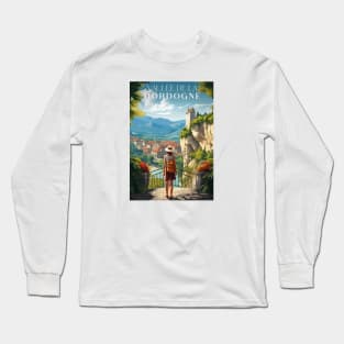 Affiche - Vallée de la dordogne - 24 - illustration Long Sleeve T-Shirt